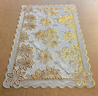 Gold Floral Table Placemat Set 4 Pack- Free Shipping!