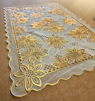 Gold Floral Table Placemat Set 4 Pack- Free Shipping!