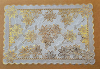 Gold Floral Table Placemat Set 4 Pack- Free Shipping!