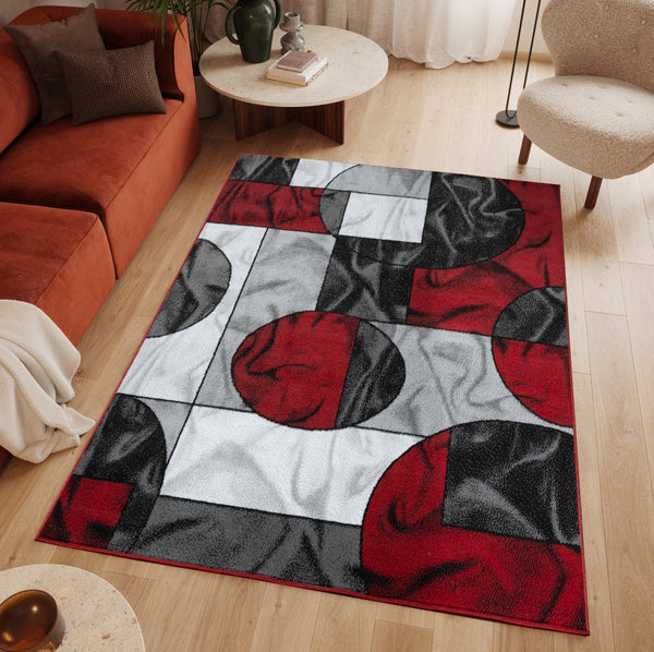 5X7 DEA Area Rug RED Free Shipping!