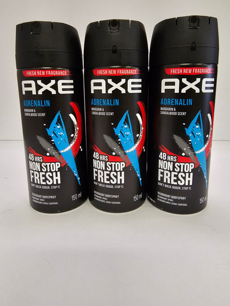 Axe Men Bodyspray 3pk - Adrenalin FREE SHIPPING!!