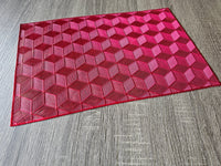 Red Squares Table Placemat Set 4 Pack- Free Shipping!