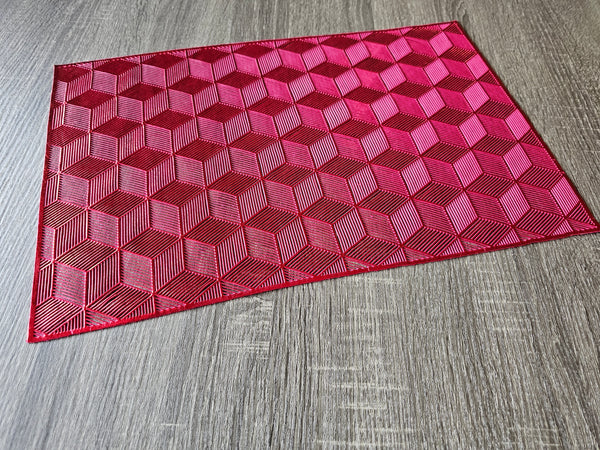 Red Squares Table Placemat Set 4 Pack- Free Shipping! – Householdhavenqc