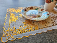 Gold Floral Table Placemat Set 4 Pack- Free Shipping!