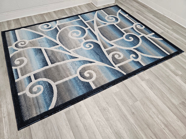 5x8 Royalty Area Rug - BLUE - Free Shipping!