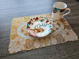 Gold Table Placemat Set 4 Pack- Free Shipping!