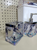 3D Floating Acrylic 5PC Motion Bathroom Vanity Accessory Set Blue Sea Shell Ocean - FREE SHIPPING!