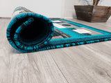 Majestic 2x3 Door Mat - L. GREY/TURQUOISE- Free Shipping!
