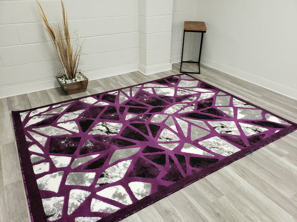 5X8 Majestic Area Rug - PURPLE- Free Shipping!