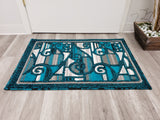 Majestic 2x3 Door Mat - TURQUOISE- Free Shipping!