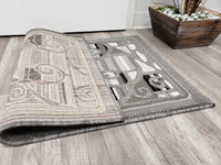 Majestic 2x3 Door Mat - L. GREY/GREY- Free Shipping!