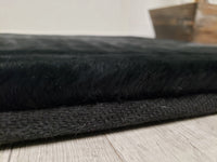 2X3 Faux Rabbit Fur Doormat - BLACK
