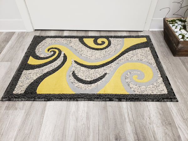 Majestic 2x3 Door Mat - YELLOW/BLACK