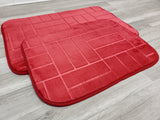 2 PC Memory Foam Bath Mat Set - BURGUNDY FREE SHIPPING!