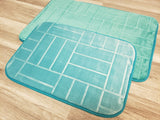 2 PC Memory Foam Bath Mat Set - TURQUOISE FREE SHIPPING!