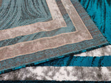5x8 Majestic Area Rug - TURQUOISE- Free Shipping!