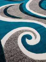 5X8 Majestic Area Rug - TURQUOISE- Free Shipping!