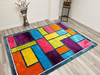 5x8 Star Area Rug - MULTI