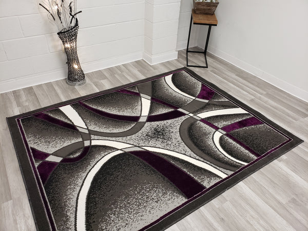 5x8 Star Area Rug - PURPLE