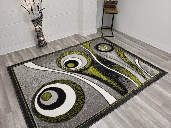 5x8 Star Area Rug - GREEN