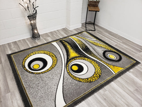 5x8 Star Area Rug - YELLOW