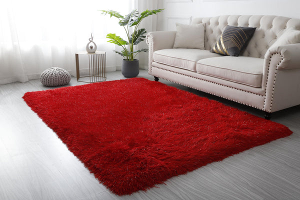 Manhattan Shag Rug Collection - RED