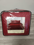 7PC Solid Comforter Set MAROON - King/Queen