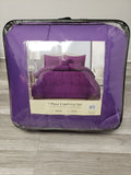 7PC Solid Comforter Set PURPLE - King/Queen