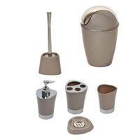 Bathroom Accessory Set 6PC TAUPE - Free Shipping!